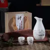 Caja de Regalo para Set de Vino Regalo de Acompañamiento de Negocios Olla Calentadora de Vino para el Hogar Copa de Vino Blanco Dispensador de Vino de Cerámica Personalización de LOGOTIPO