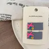 Pinza para el pelo de niños Nian Nian, Pinza lateral, Pinza BB, con diseño de cuadros geométricos y botón