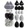 Huevo de Belleza Combinado Transfronterizo Set de 14 Piezas Mini Triangular Esponja para Dedos Esponja Huevo de Base de Maquillaje Huevo de Maquillaje