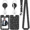 Porta Credencial Estampado de Leopardo Transfronterizo, Insignia de Empleado Estilo Ins, Credencial de Trabajo con Correa, Clip Trasero de Metal, Porta Credencial Retráctil