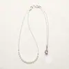 Cuerda para colgar en el cuello estilo Ins Lanyard largo para teléfono móvil Cadena anti-pérdida para teléfono móvil Trenzada Nuevo estilo Cadena de perlas para teléfono móvil cruzada