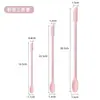 Novo Conjunto Criativo de Espátulas de Silicone Mini com Ponta Dupla, Conjunto de 3 Peças Raspadores de Geleia para Cozinha