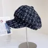 Chapéu feminino xadrez estilo Chanel, temperamento, voltado para a frente, outono e inverno, moda versátil, chapéu octogonal, boina literária, boné de beisebol, moderno