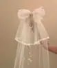 Recomendación de nuevos productos: Velo con Lazada Nupcial, Pinza para el Cabello de Malla de Satén Estilo Súper Hada para Sesión de Fotos de Boda, Tocado Xiuhe para Mujer