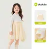 100% Algodón Vestido de Verano para Niña Dudu Home Cuello de Muñeca Vestido de Princesa Ropa de Verano Falda para Niña