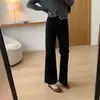B ¡Pago! Jeans Bodycon de Tiro Alto Lavado Retro Adelgazantes Elásticos en Cuatro Direcciones Micro Acampanados Otoño H092503