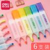 Set de 6 Colores de Marcadores S628 para Estudiantes, Notas de Lectura, Bolígrafos Marcadores, Colores Dulces Coloridos Llamativos para Uso en Oficina