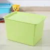 Caja de almacenamiento apilable de color caramelo grande, mediano y pequeño con tapa, caja de almacenamiento de plástico, caja de almacenamiento de escritorio, caja de almacenamiento de artículos diversos