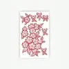 Pegatinas de Tatuaje Florales Estilo Étnico Retro con Pétalos Estilo Henna y Elementos de Enredadera, Impermeables, a Prueba de Sudor, No Reflectantes