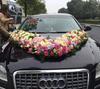 Carcasa vacía ventosa grande en forma de V coche de bodas ventosa de tira súper larga plato para arreglo floral decoración de cabeza accesorios de flores para floristería boda