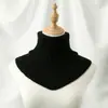 Cuello de punto liso para otoño e invierno para mujer, Bufanda tipo suéter cálido, Chal de cuello alto, Bufanda para el cuello, Pedido mínimo una pieza