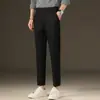 Ropa de Hombre Fengshe / Pantalones Casuales de Invierno Gruesos con Forro Polar para Hombre Pierna Recta Pequeña Elásticos Pantalones de Negocios para Hombre