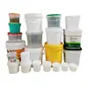 Cubo de plástico redondo cuadrado portátil 2L transparente grado alimenticio PP cubo de yogur 1L cubo de arroz engrosado especificaciones de juguete ordenadas