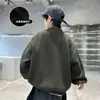 Moletom com Forro de Lã para Meninos 2026 Outono/Inverno Novo Estilo para Crianças de Tamanho Médio a Grande Peça Única de Lã Cor Sólida Top Espessado Roupas de Inverno Estilo Coreano Tendência