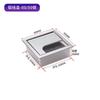 Caja cuadrada de roscado de aleación de aluminio y acero izquierda cubierta para la cara del escritorio de la computadora oculta con caja de cables con cepillo herrajes al por mayor