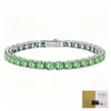 Venta Caliente Transfronteriza de Amazon Pulsera de Tenis Moissanita Color D Plata de Ley 925 Estilo Hip-Hop Joyería Venta Directa de Fábrica