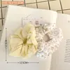 Scrunchie Versátil Doce e Feminino, Elástico de Cabelo Fresco e Simples, Acessório de Cabelo de Alta Elasticidade Estilo Coreano para Coque e Rabo de Cavalo