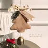 Adornos Navideños de Peluche Transfronterizos, Ramas de Pino Simuladas, Lazos, Cascabeles, Decoraciones para Colgar en Ventanas y Coches, Recuerdos para Fiestas Navideñas