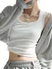 Camisola Branca para Mulheres, Novo Estilo de Verão, Alças Largas nos Ombros, Costas Nadador, Sem Mangas, Top com Decote Quadrado