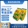 Bolsa de empaque de alimentos con LOGOTIPO personalizado bolsa de sellado medio para ramen bolsa lateral con fuelle bolsa de empaque para fideos instantáneos bolsa para fideos con ventana para colgar
