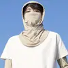 Máscara Solar de Seda de Gelo Masculina Máscara Facial Completa UV Equipamento de Cabeça para Ciclismo ao Ar Livre no Verão Chapéu de Proteção para o Pescoço Rosto Gini