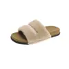 Sandalias de lino plisado estilo retro para mujer, para uso exterior en verano, nuevo modelo 2026, zapatos de playa para vacaciones, sandalias planas para mujeres embarazadas
