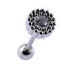 Pendientes de botón coloridos y encantadores con incrustaciones de cobre y circonitas, mini pendientes de acero inoxidable con varilla recta y tornillo de aguja fina de 20 g.