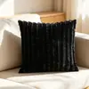 Almofada de Lançar Amazon Ins Estilo Nórdico Luxo Leve Tira de Pelo Falso de Coelho para Sofá da Sala, Almofada de Pelúcia Cor Sólida, Almofada Transfronteiriça