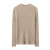 Tejido de Punto Puro Cachemir 25 Otoño e Invierno Nuevo para Mujer Ajustado Cuello Alto Medio Raya en Axila Color Sólido Corto Básico Tejido de Punto