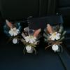Flor seca flor real salida de aire para coche mini ramo flor eterna decoración flor seca regalo de mano regalo de cumpleaños mayoreo