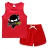 Chal de verano para niños 2023 pantalones cortos calientes camisa base casual coreana absorbente de sudor caramelo camiseta interior sin mangas para niños