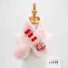 Bufanda para niños de imitación de pelo de conejo, llena de bendiciones, para Año Nuevo, otoño e invierno, para niños y niñas, bufanda para bebé, cuello cálido engrosado