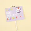 Decoraciones para pastel de cumpleaños de niños de moda roja te desean un feliz cumpleaños tarjeta de oso adorno para hornear