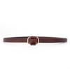 Cinturón de Piel Genuina, Cinturón de Vestir de Traje de Alta Gama, Cinturón Delgado, Decoración Versátil, Moda de Piel de Vaca Anudada, Nicho Simple