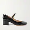 Zapatos Mary Jane Retro Franceses Nuevos 2025 de Piel Genuina con Punta Redonda y Tacón Grueso para Mujeres Menudas, Tacones Altos Negros