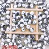 Cuentas de cerámica de porcelana azul y blanca pintadas a mano cuerda roja collar tejido a mano pulsera accesorios DIY cuentas sueltas accesorios de joyería