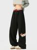 Pantalones Deportivos Retro Estilo Americano de Perro Salchicha para Hombre 2025 Nueva Primavera Sueltos de Pierna Ancha Rectos Casuales de Calle Alta