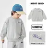 Moletom Redondo Estilo Montanha para Meninos Europeus Primavera e Outono Estilo 2026 Novo Estilo Roupas Infantis Médias e Grandes Roupas de Outono para Bebês Top