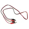 Al por mayor personalizado 1.7m * 0.5 Cuadrado Rojo y Negro Cable de Aluminio Recubierto de Cobre Tira Clip Grande Pinza de Cocodrilo