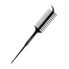 Peine de Estilismo Artístico con Tres Púas para Mechas, Peine de Maquillaje con Cola Puntiaguda, Herramienta de Tres Púas, Peine de Mechas de Doble Cara con Cola Puntiaguda