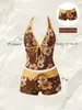 Traje de baño de dos piezas para mujer, estilo bikini, con lunares multicolores y amarre, sexy, de venta caliente en Europa y América, transfronterizo, 2027