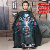Bufanda con estampado de corte de pelo americano creativo para adultos, bufanda antiadherente para teñir el cabello con permanente, bufanda especial para peluquería