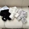 Bufanda Cruzada 2025 Estilo Coreano Ulzzang Chica Suave Bufanda de Felpa Cálida para Mujer Otoño e Invierno Linda y Versátil Estudiantes