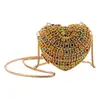 Bolso de Lipstick de Lentejuelas de Lujo Ligero de Moda, Corazón Versátil, Accesorio de Ropa, Cadena Cruzada, Mini Bolso para Auriculares para Mujer