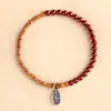 Pulseira de Madeira de Pessegueiro com Juntas de Bambu 108 Contas Homens Mulheres Promoção Passo a Passo Pulseira de Caroço de Pessegueiro Paz Estilo Novo Chinês Estilo Nacional Brincadeira Cultural