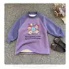 Nuevo Vestido Sudadera Versátil de Felpa Cálida para Niños Mayores, Moda Infantil Casual de Invierno de Longitud Media Tendencia