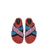 Nuevas Sandalias Planas de Verano 2026 Marca g Suela Gruesa Tira Cruzada Estampado Satinado para Mujer Sandalias Casuales que Aumentan la Altura
