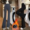 Pantalones de trompeta con forro polar versión extendida del pelo especial