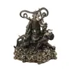 Venta Directa de Fábrica Estatua de Resina del Dios de la Riqueza Montando un Tigre y un Dragón, Cinco Emperadores, Atrayendo Riqueza y Prosperidad, Estatua de Buda con Diseño Floral