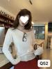 Suéter Corto Holgado de Hombro Inclinado Estilo Coreano Tops de Suéter para Mujer Comercio Exterior Transfronterizo Fábrica Mayorista Ropa de Mujer